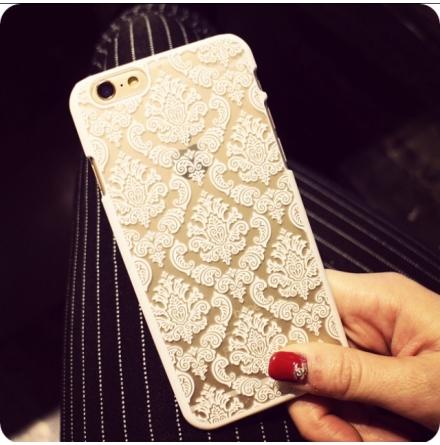 iPhone 6/6S - Stilrent Retroskal VINTAGE FLOWER, Frg: VIT