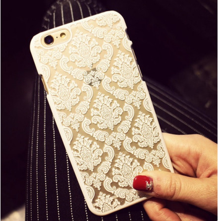 iPhone 5/5S - Stilrent Retroskal VINTAGE FLOWER, Frg: VIT