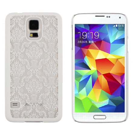 Samsung Galaxy S5 - Stilrent Retroskal VINTAGE FLOWER (VIT)