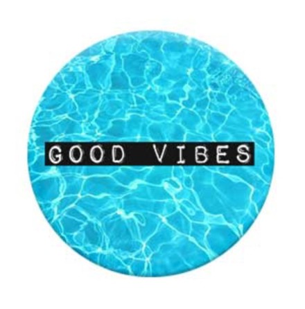 Mobilhllare Pop-Stand "Good Vibes" ( Popsocket-alternativ )