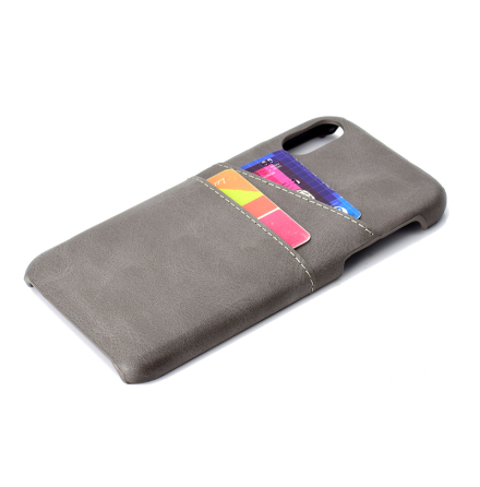 Smart Vintageskal med kortfack f�r iPhone XS Max