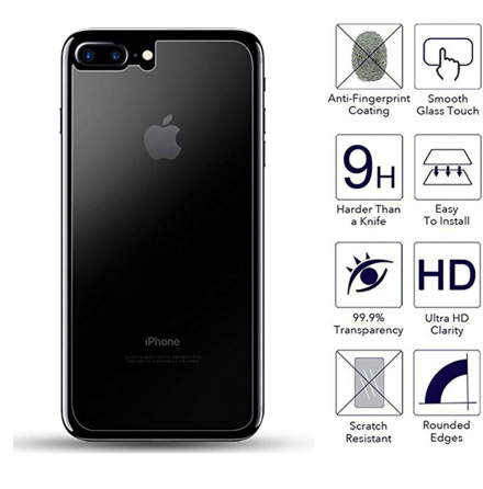 iPhone 8+ Baksida Skärmskydd 9H Screen-Fit HD-Clear.