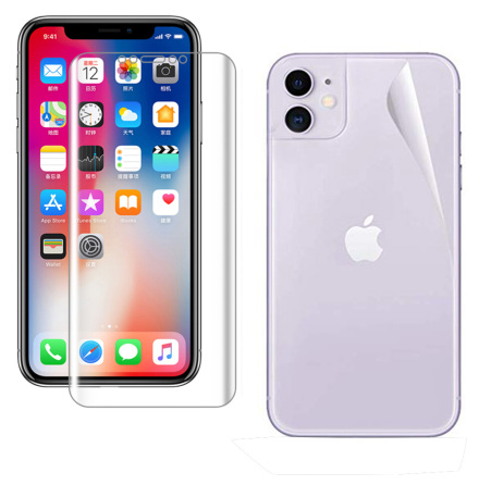 iPhone 11 Skrmskydd Fram- & Baksida 9H Nano-Soft HD-Clear