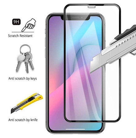 iPhone 11 Sk�rmskydd 2.5D med Ram 9H HD-Clear Screen-Fit