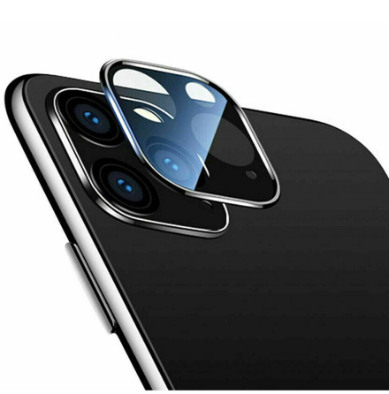 iPhone 11 Pro Kameralinsskydd i Hrdat glas + Titanlegeringsram