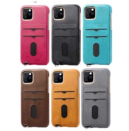 iPhone 11 Pro Max - Praktiskt Vintage Skal med Korth�llare