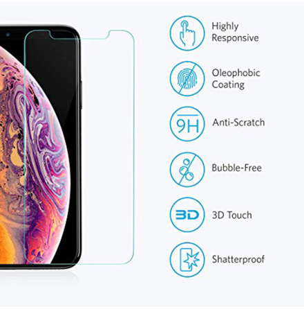 iPhone X/XS Skrmskydd/Skyddsglas frn HeliGuard
