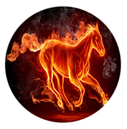 Mobilhllare Pop-Stand "Fire-Horse" ( Popsockets-alternativ )