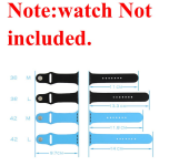 Apple Watch 38mm -  NORTH EDGE Stilrena Silikonarmband