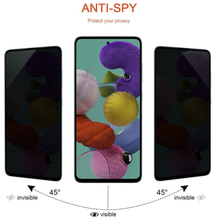 Samsung A71 Anti-Spy Sk�rmskydd 9H 0,3mm
