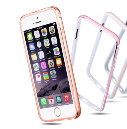 iPhone 6/6S - Stilren Bumper i Aluminium och Silikon