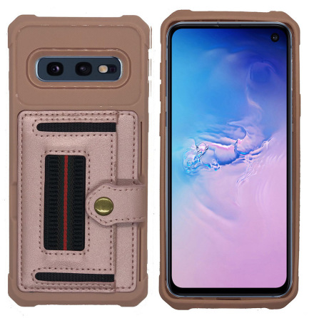 Samsung Galaxy S10E - Skyddande Skal med Kortfack