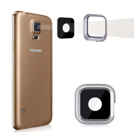 Samsung Galaxy S5 - Kameralins Silver/Guld