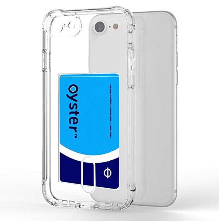 iPhone 7 - St�td�mpande Silikonskal med Kortfack