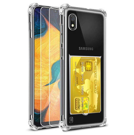 Samsung Galaxy A10 - Stilrent Skyddsskal med Kortfack