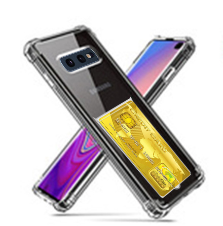 Samsung Galaxy S10E - Sttdmpande Skal med Kortfack