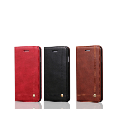 LEMAN Stilrent Plånboksfodral för Samsung Galaxy S9+ 
