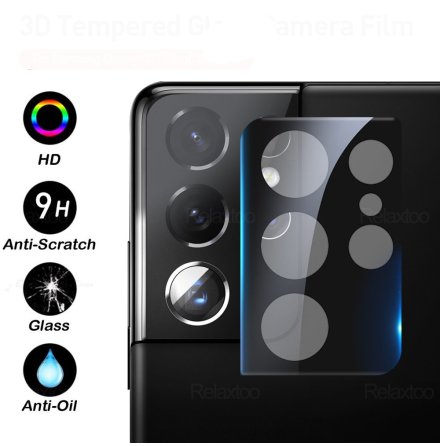 Galaxy S21 Ultra H�gkvalitativt 2.5D HD-Clear Kameralinsskydd