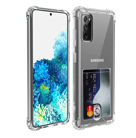 Samsung Galaxy Note 20 Ultra - Skyddande Silikonskal med Korthållare