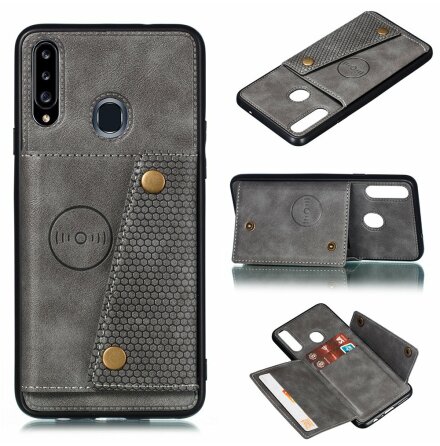 Samsung Galaxy A20S - Stilrent Skal med Korthållare