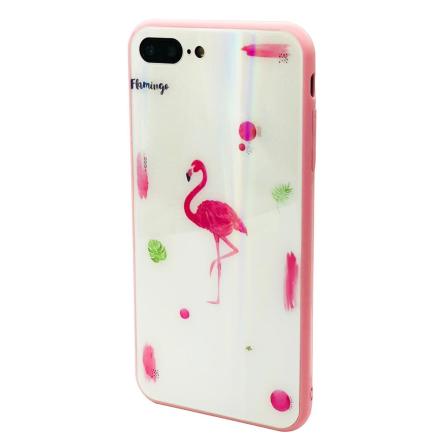 Elegant Skyddskal till iPhone SE 2020 (Hrdat glas) Flamingo