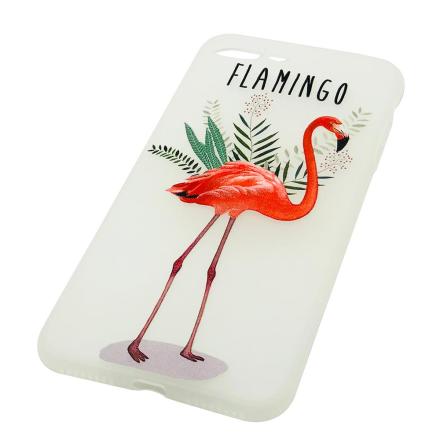 Flamingo - Retroskal av silikon fr iPhone 7