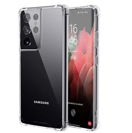 Samsung Galaxy S21 Ultra - Genomtnkt Skyddsskal med Tjocka Hrn