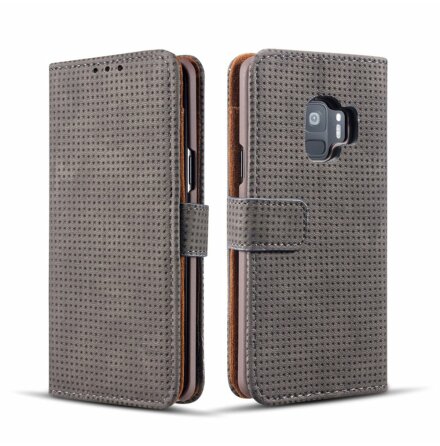 Plånboksfodral i Retrodesign från LEMAN till Samsung Galaxy S9+