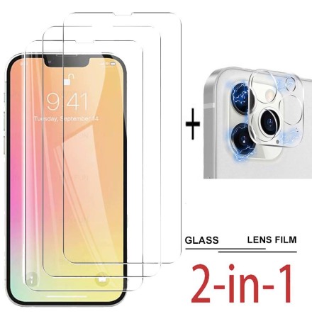 3-in-1 iPhone 13 Pro Fram- & Baksida + Kameralinsskydd