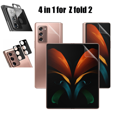 4-in-1 Galaxy Z Fold 2 Skrmskydd 2.5D Kameralinsskydd