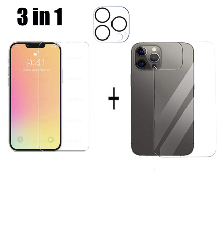 3-in-1 iPhone 13 Pro Fram- & Baksida + Kameralinsskydd