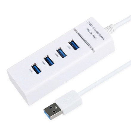 Praktisk hghastighets USB-splitter 5Gbps med 4 portar och LED-indikator