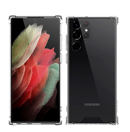 Samsung Galaxy S22 Ultra - Tunt Genomskinligt Krockkuddeskal