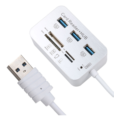 OTG Minneskortläsare MULTI (USB Hub Combo)