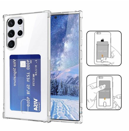 Samsung Galaxy S22 Ultra - Stilrent Skal med Korth�llare