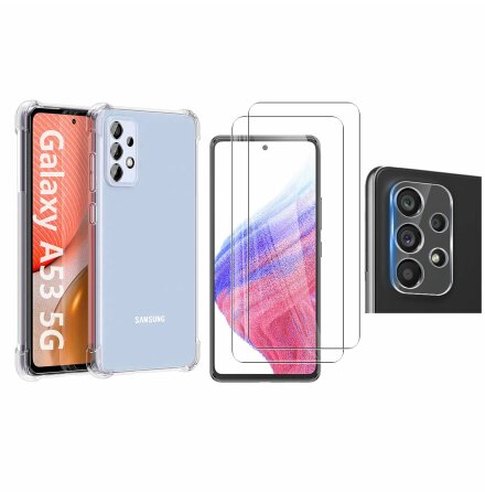 1 Set Samsung Galaxy A53 5G Skal + Sk�rmskydd + Kameralinsskydd