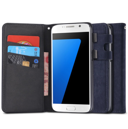 Samsung Galaxy S7 - Plånboksfodral i Mockadesign