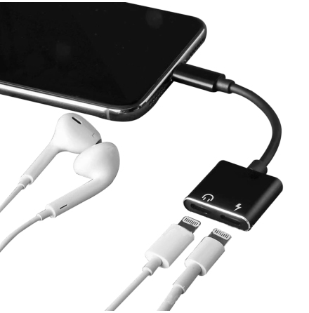 Splitter AUX audio USB-kabel (2 i 1) Adapter (iPhone/iPad)