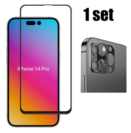 iPhone 14 Pro Skärmskydd + Kameralinsskydd 2.5D HD 0,3mm