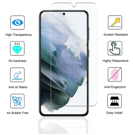 Galaxy S23 Skrmskydd Hrdat glas Skyddsfilm Displayskydd