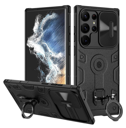 Samsung Galaxy S23 Ultra - Stilrent Skyddande Skal Ringhållare