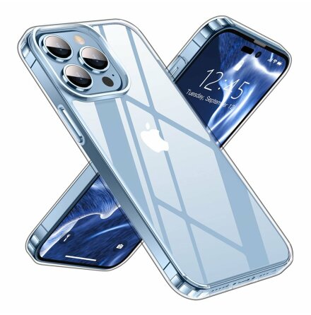 iPhone 15 Pro - Transparent Sttdmpande Silikonskal (Tunt)