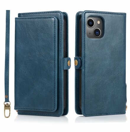 iPhone 15 Plus - Lyxigt Plånboksskal i Läder med Korthållare 