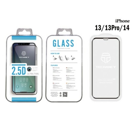 Sk�rmskydd f�r iPhone 13/13 Pro/14 2.5D Svart