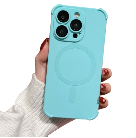 iPhone 12 Pro Max - Silikonskal med Magnetiskt St�tskydd