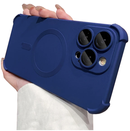 iPhone 13 - Silikonskal med Magnetiskt St�tskydd 