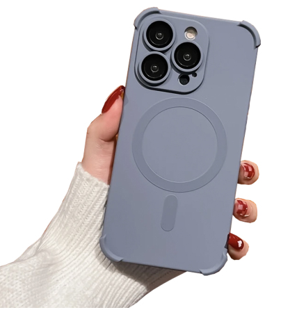  iPhone 14 Pro Max -  Silikonskal med Magnetiskt St�tskydd 