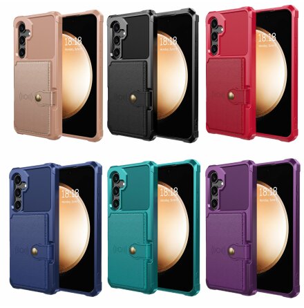 Samsung Galaxy A55 5G - Pl�nboksfodral i PU-L�der med magnetiskt h�llare