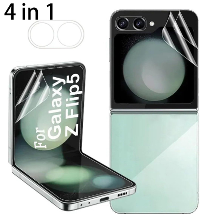 4-in-1 Z Flip 5 Hydrogel Skrmskydd & Kameralinsskydd