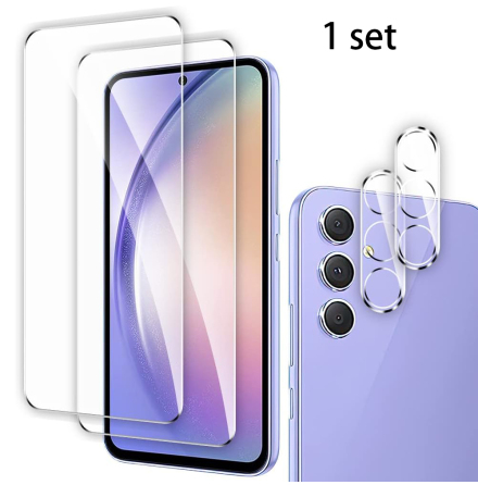 Samsung Galaxy A55 5G -1 set  Skrm + Kameralinsskydd 0,3mm